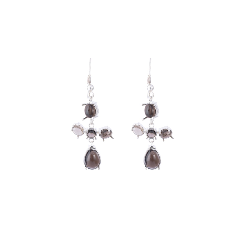 Smoky Quartz Sterling Silver Earring