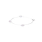 4 stones Rose Quartz Silver Bracelate